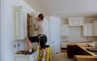 kitchen upgrades, cabinet painting process