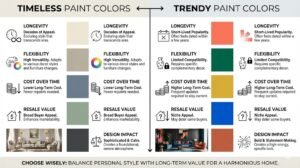 Timeless vs trendy paint colors